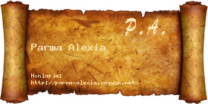 Parma Alexia névjegykártya